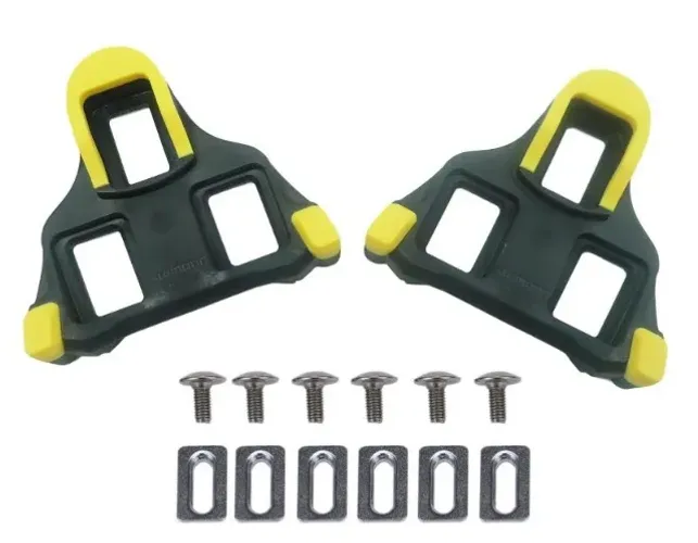 Par de Taquinhos Shimano Sh11 Amarelo para Pedal Clip Para Sapatilhas Speed 4650