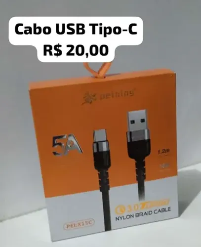Cabo USB tipo-C novo