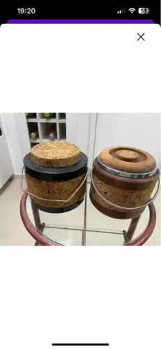 2 baldes de gelo vintage decorativos para um ambiente retrô anos 60/70