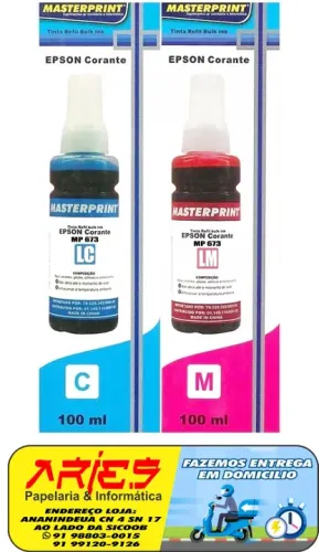 tinta epson corante masterprint mp 673 light cyan light magenta 100 ml