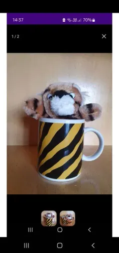 Caneca tigre pelúcia