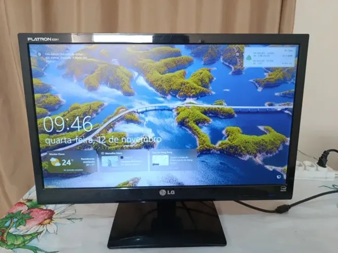 Monitor Lg Flatron E2241 21.5 Full Hd Hdmi Vga Dvi Nfe Preto