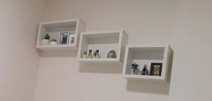 Kit 3 nichos de MDF decorativos para parede