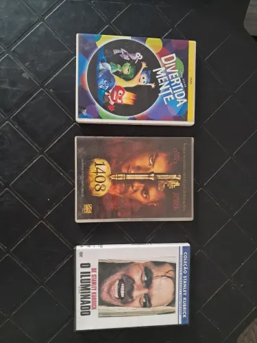 DVDs ORIGINAIS Diversão e Terror: Divertida Mente, 1408 e O Iluminado