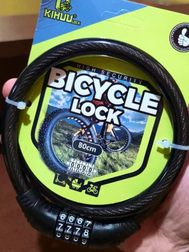 Cadeado de Bicicleta Com Senha de Alta Segurança 80cm