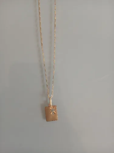 Cordao ouro 18k Dourado com Pingente crucifixo