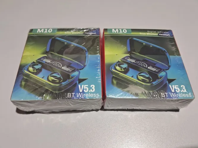 Fones de ouvido TWS M10 V5.3 Bluetooth - Novos