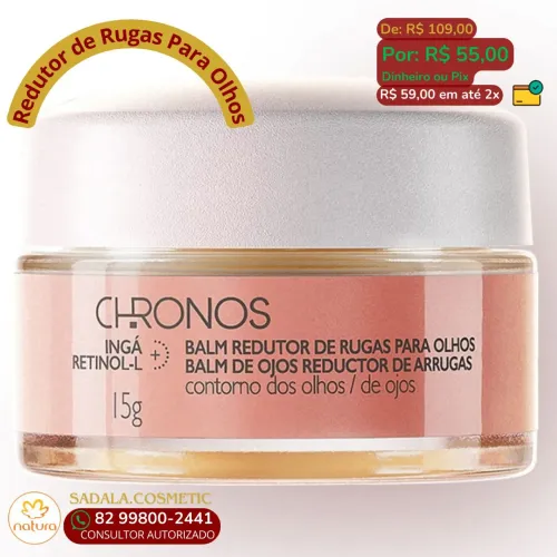 Redutor de rugas para olhos - Natura 