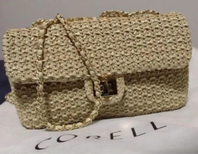 Bolsa off white 100% couro Corello