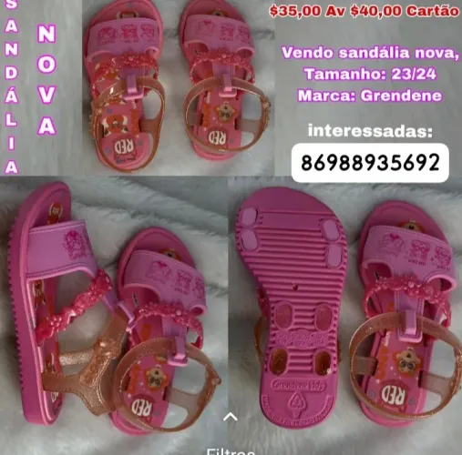 Sandália NOVA NUNCA USADA tamanho 23/24 MARCA GRENDENE ORIGINAL TEMA FILME RED 