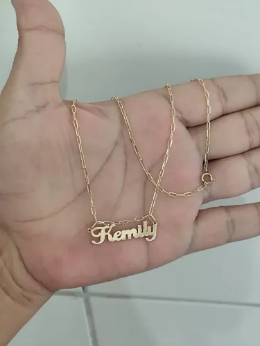 Cordão e Pingente Em Moeda Antiga Idêntica ao Ouro 18K