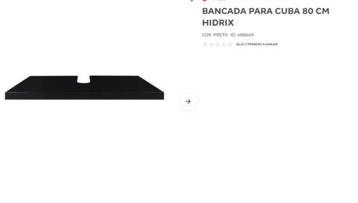 BANCADA PARA CUBA 80 CM HIDRIX