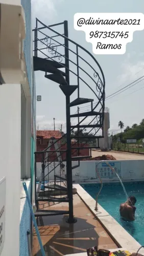 Promoção das escadas caracol e reta galvanizada 