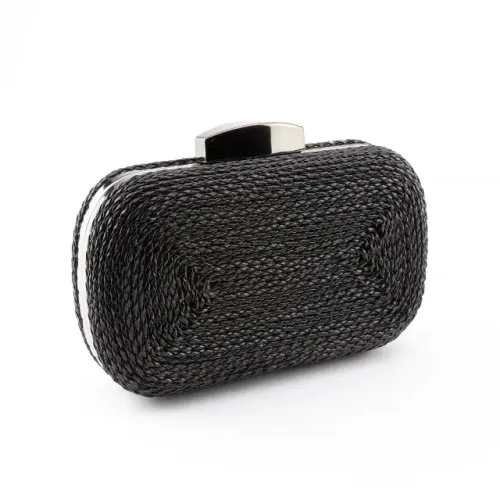 Bolsa Clutch Couro Trançado Shoestock Grafite