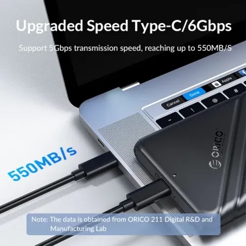 Case Gaveta Para Hd ou Ssd Externo Sata 2.5 Tipo C Orico