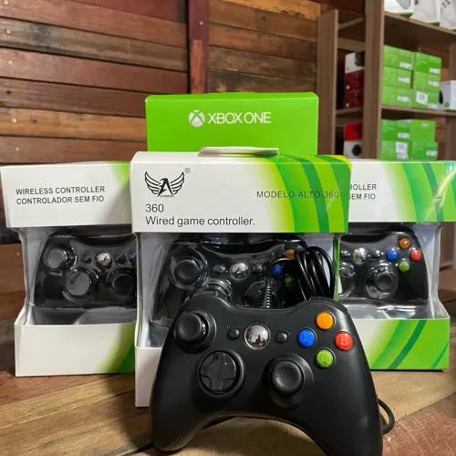 Controle Xbox 360 PC TV com Fio - Alta Qualidade!