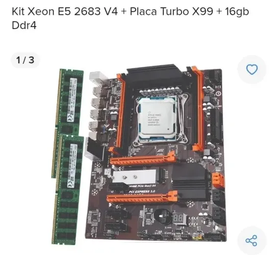 Kit xeon 2683v4+placa mãe+16gb ram
