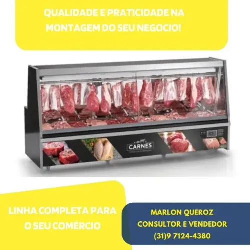 Balcão de Açougue 3M Preto Gelopar 220v