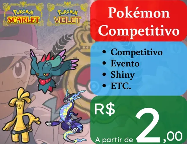 Pokémon Normal/Shiny/ Competitivo/Lendário/Evento