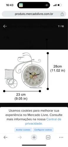 Bicicleta relogio 