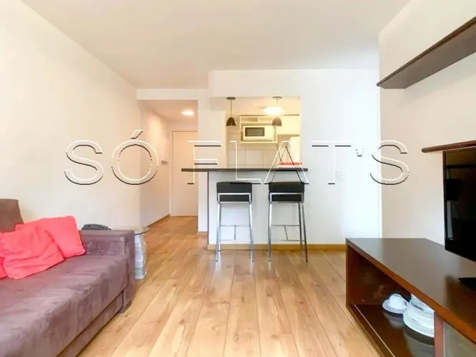 La Residence Itaim, flat disponível para locação contendo 65m², 1 dormitório e 1 vaga de g