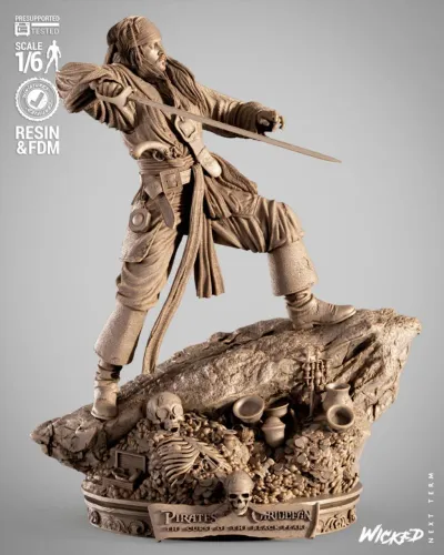 Jack Sparrow: Rei dos Mares (escala 1/6)