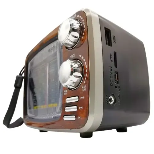 Radio Retro Caixa de Som Portatil Bluetooth Recarregavel c/ Alça (AD-078)