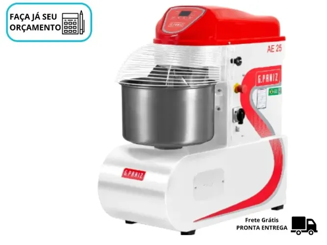 Amassadeira Espiral Modelo Geração 2 Digital 25 KG 2 Velocidades Trifásica Nova