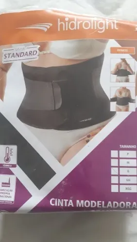 Cinta abdominal Tamanho G Preta Semi Nova