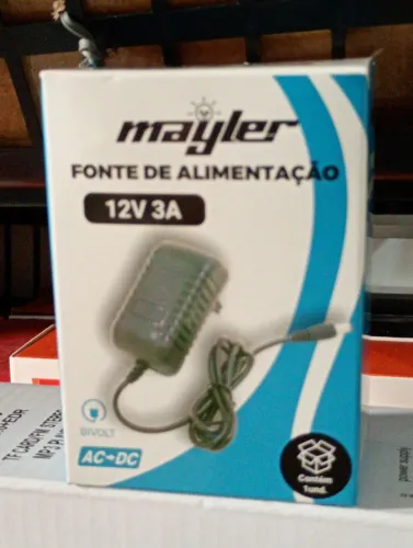 Fonte de Alimentação 12V 3A Bivolt - Novo 