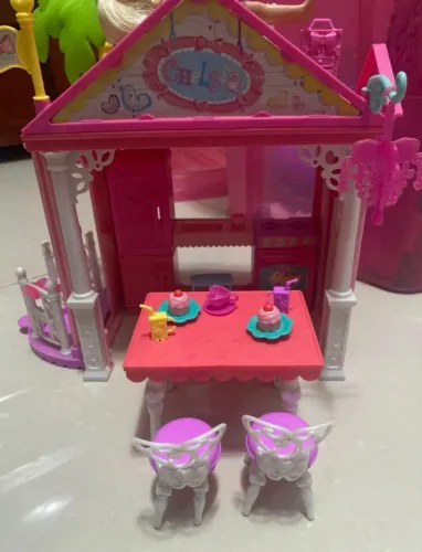 barbie - casinha da chelsea + carro da chelsea+ boneca 