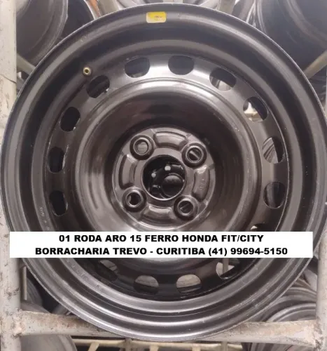01 roda aro 15 ferro Honda por 250,00