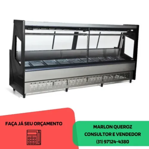 Balcão de Açougue 3M Preto Polar S/ Depósito