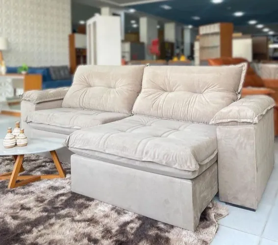 Sofá retrátil reclinável molas ensacadas 