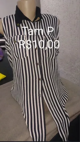 Blusas femininas Tam nas fotos, R$8,00 cada