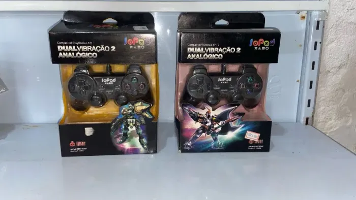 Controle Sem Fio 4x1 Usb Pc Computador Ps2 Play2 Ps3 Manete