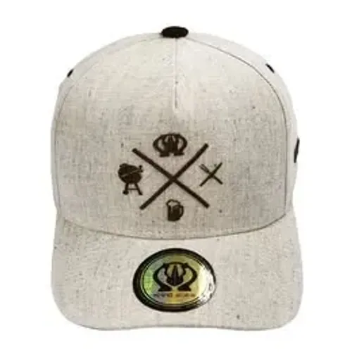 Boné Trucker Rhino Size BBQ Bege