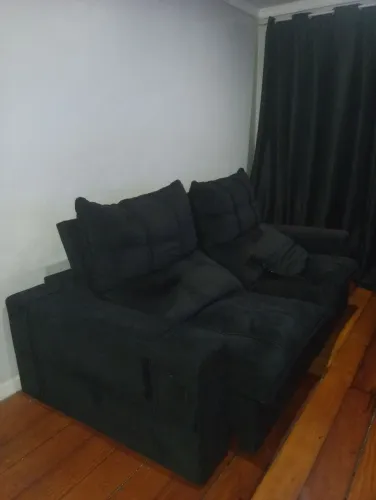 Sofá Retrátil Preto 2.30 m