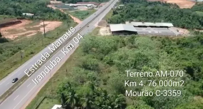 Estrada de Manacapurú/Rodovia AM-070, Km 4 com 76.000m2. Documentado. Ideal para Galpões, 