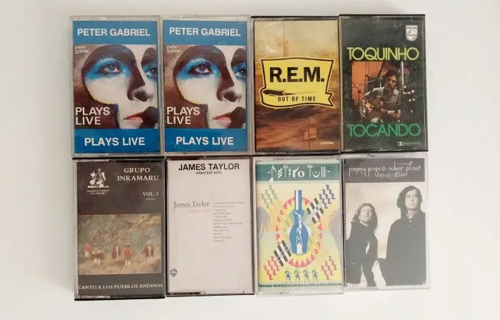 Fitas K7 originais (Jethro Tull, REM, Toquinho)