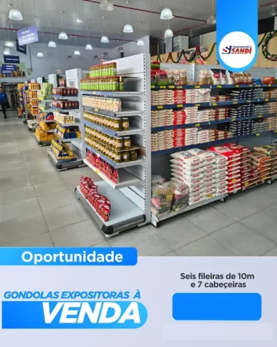 6 GONDOLAS EXPOSITORAS E 7 CABECEIRAS