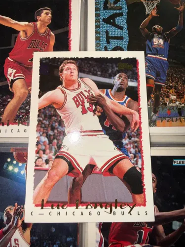 Luc Longley #182 1994-95 Topps Chicago Bulls - NBA Card Vintage