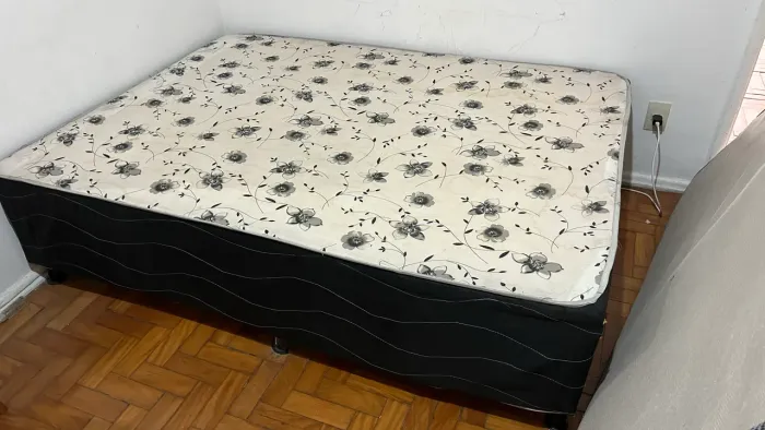 Cama Box Casal com Colchão Ortobom Master Nanolastic