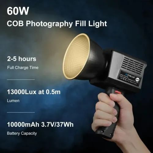 Luz De Vídeo Led 60w Temperatura 2500k-6500k recarregavel<br> Re