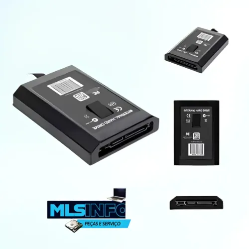 Case Adaptador Xbox 360 Slim e Super Slim - Instalação Fácil e Compatível com Vários HDs