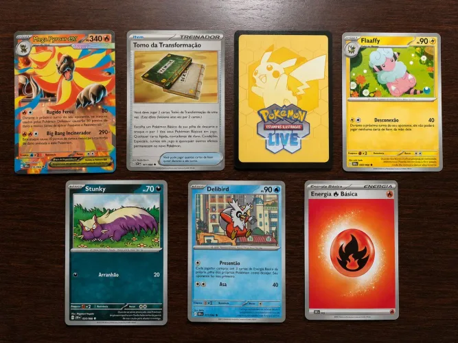 6 cartas pokemon+1 EX