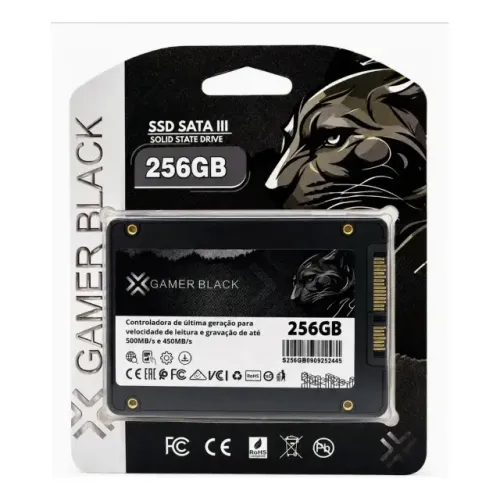 Ssd 256gb Gamer Black Sata 2,5" Novo Loja Coimbra Computadores