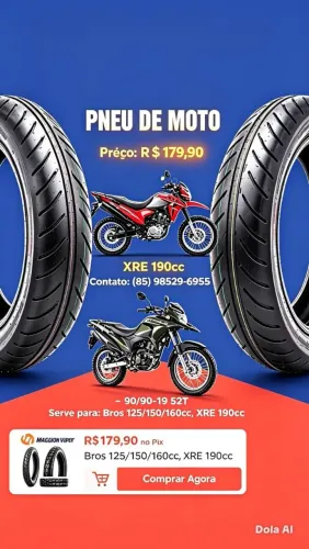 150 ,00 Pneu Maggion Viper 90/90-19 | Para Bros e XRE