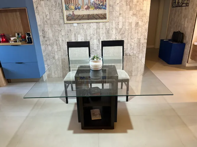 Mesa de vidro sala de estar