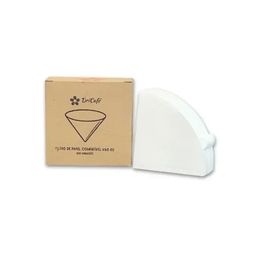 Filtro De Papel V60 Branco Tamanho 01 - 100 Unidades